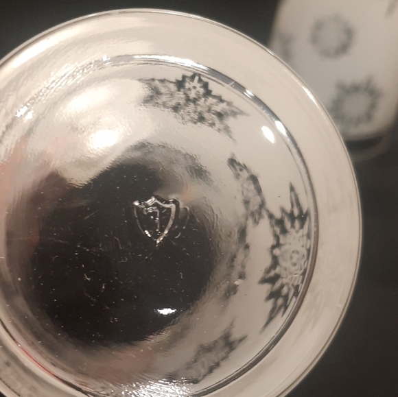 Vintage Federal Atomic Snowflake Frosted 10 oz. Tumblers MCM Barware ~ Set of 4 - Picture 9 of 9